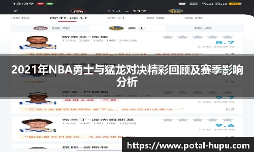2021年NBA勇士与猛龙对决精彩回顾及赛季影响分析
